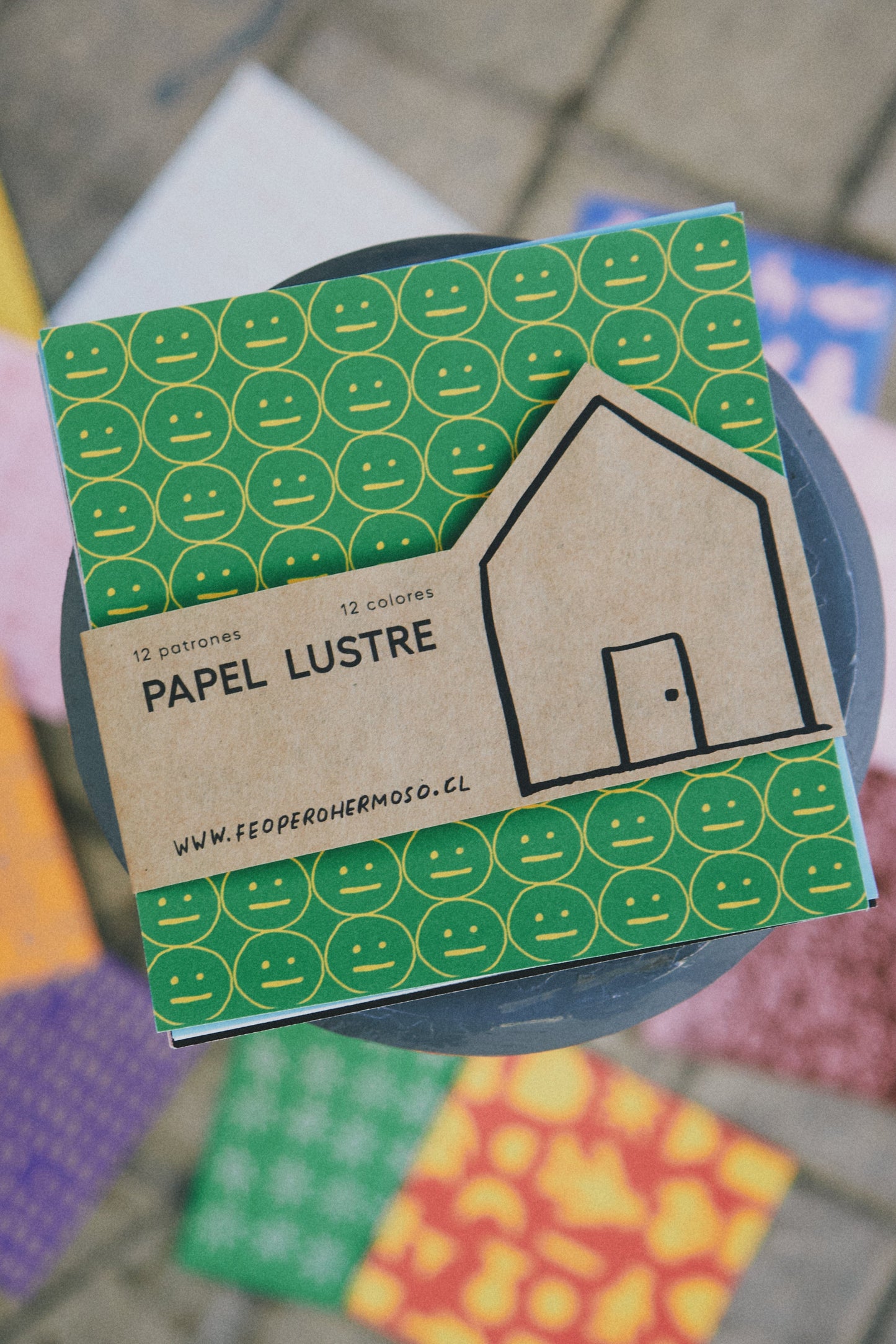 Papel Lustre  12 x 12 cm