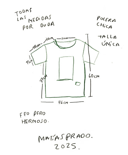 Polera Baby Tee "Feo pero Hermoso"